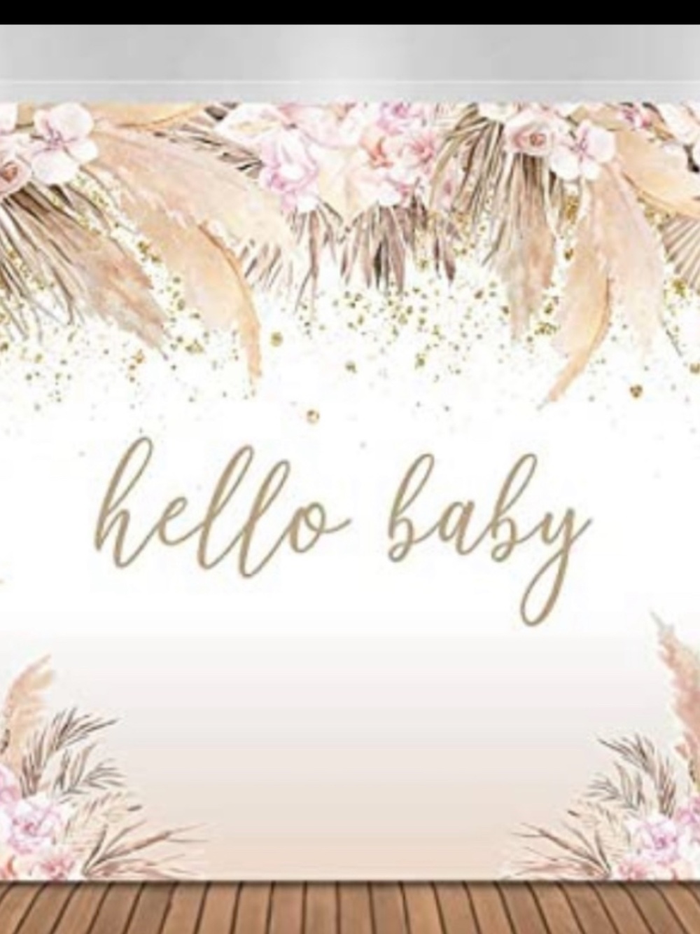 Beautiful Baby Shower backdrop & 2 sets of "BABY Blocks"